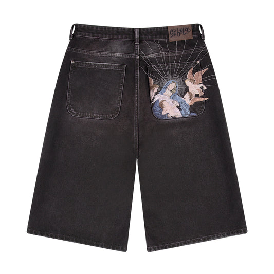"awakening" Jorts purple tint