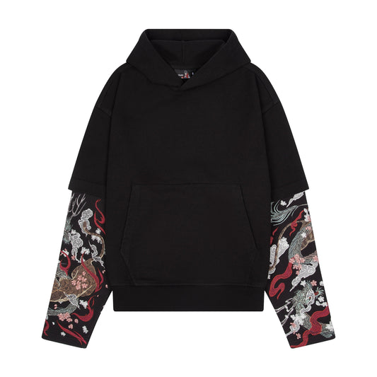 "yakuza" double sleeve Hoodie