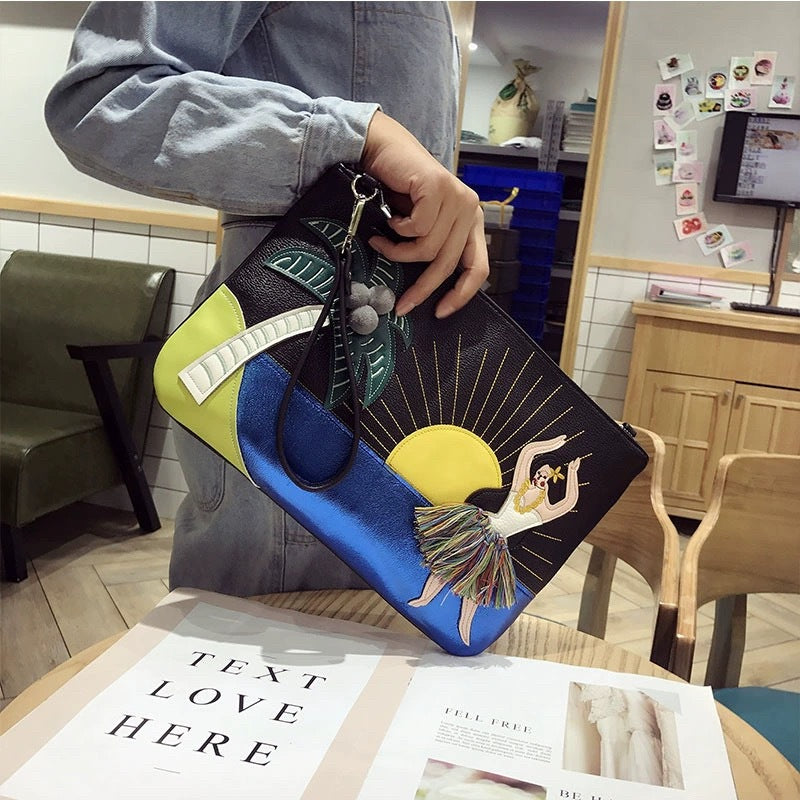 Chrome Heart Leather Bag Shoulder Crossbody Chain Bag